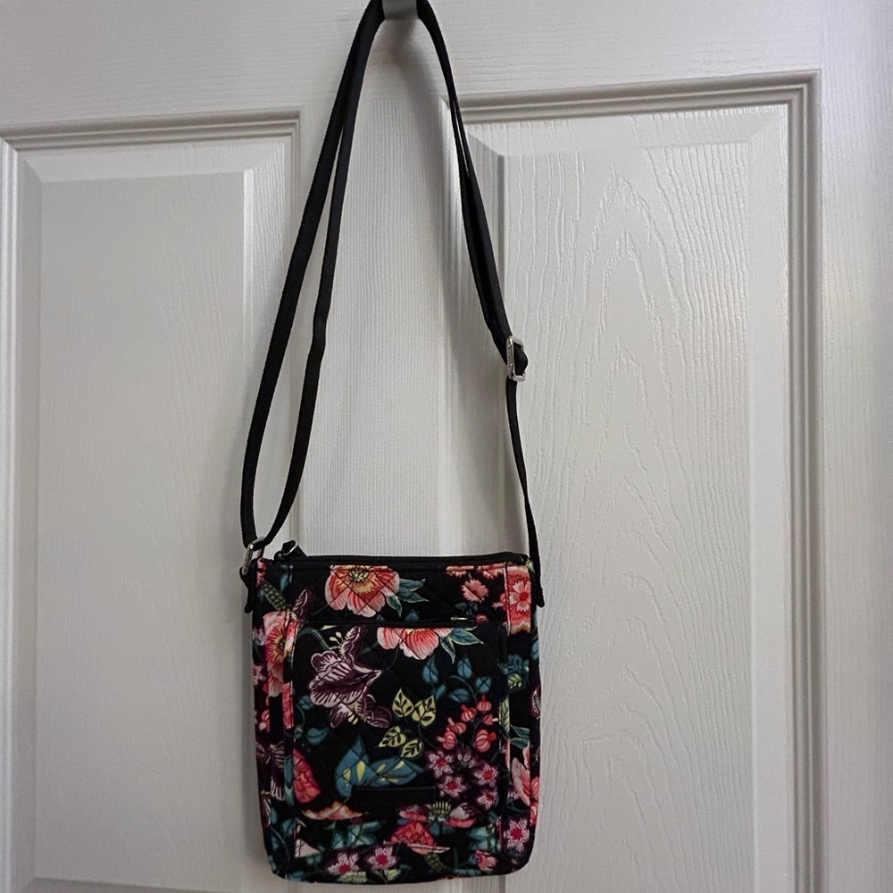 Vera Bradley Black Floral Crossbody Bag
